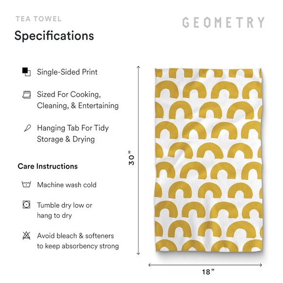 Geometry Kitchen Tea Towel - Picture 4 of 5